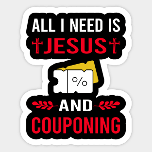 I Need Jesus And Couponing Coupon Coupons Couponer Sticker